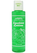 Emotion Lotion Water Based Flavored Warming Lubricant - Peppermint 4oz