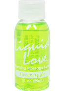 Liquid Love Warming Massage Lotion Green Apple 1 Ounce