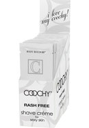 Coochy Rash Free Shave Creme Loves Me 15ml Foil Pack 24 Each Per Counter Display