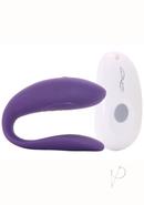 We-vibe New Unite Rechargeable Silicone Couples Vibrator With Remote Control - Purple