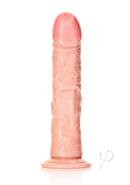 Realrock Curved Realistic Dildo With Suction Cup 7in - Vanilla