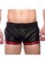 Prowler Red Leather Sport Shorts - Xxlarge - Black/red